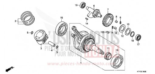 VILEBREQUIN/PISTON CBR125RSC de 2012
